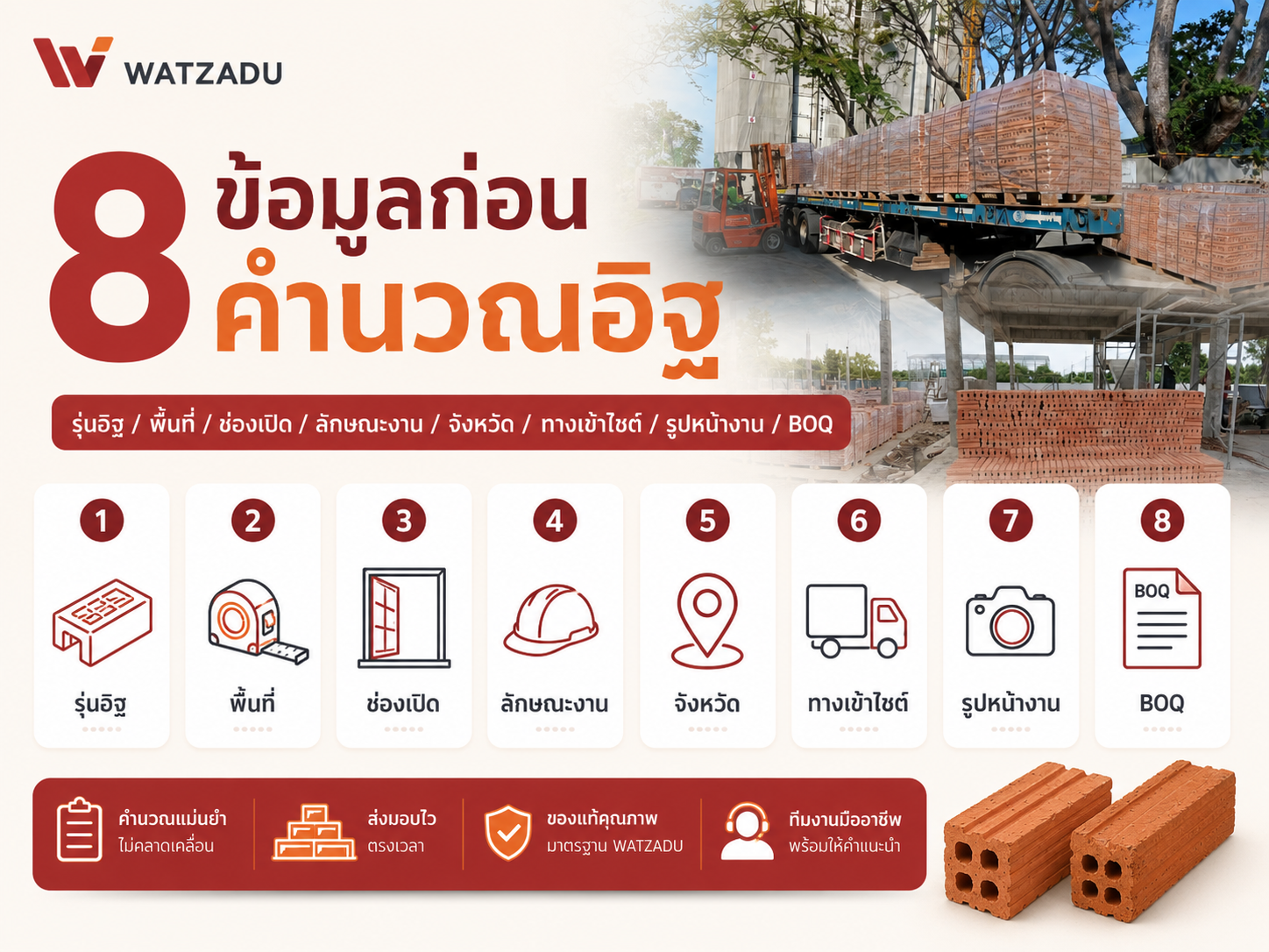 8 ข้อมูลก่อนให้ทีมช่วยคำนวณอิฐ - WATZADU